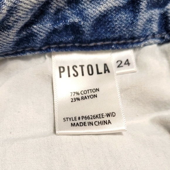 PISTOLA Blue High Rise Distressed Jeans - Picture 5 of 15